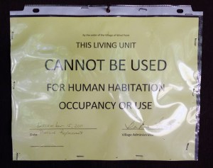 The house was deemed uninhabitable in December, 2011.