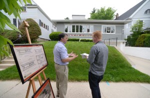 The documentation of Frank Lloyd Wright as the architect of the home at 2106 Newton Avenue, Shorewood, Wis., was announced Friday June 5, 2015. The home, which dates to 1917, is one of Wright's American System-Built homes. It has / (c) Mark Hertzberg